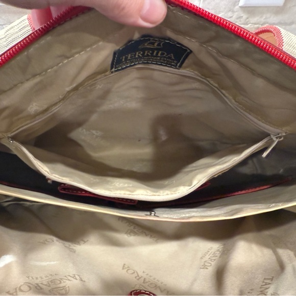 Terrida Tangaroa GUC Red Italian Leather Tote - Picture 7 of 9